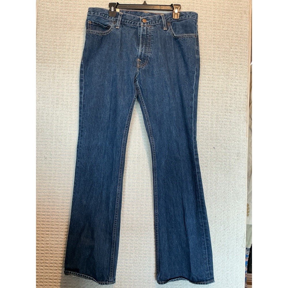 Hollister Jeans 34x32 Boomer Low Rise Slim Boot Dark Wash